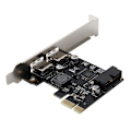 Miniatyrbild 4 av 7: PCI-E till 2-portar USB 3.0 expansionskort PCI för Express Desktop External Controller Adapterkort med 19-stifts power