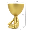 Miniatyrbild 5 av 11: Suckulent växt blomkruka Container Abstrakt mänsklig konst vas Desktop dekoration Gold