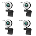 Miniatyrbild 5 av 11: 1080P/2K/720P webbkamera USB Free Drive Autofokus datorkamera med 3 växlars fyllningslampa för bärbar dator stationär 360° rotation Beauty 2K plus stand
