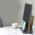 Miniatyrbild 11 av 11: Vertikal bärbar stativ Justerbar dockningshållare för Dell Pad Notebook Tablet Kylhållare Skrivbord Organizer Hylla Silver Dual card slots