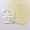 Miniatyrbild 5 av 11: Snöbollar Snögubbe Form Fondantkaka Matklassad plastform Mould Form Form C