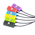 Miniatyrbild 3 av 11: Dtap Power Splitter D-tap hane till 4 portar hona D-Tap Hub Adapter med 1/4 skruv utökar power till fyra enheter Yellow