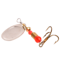 Miniatyrbild 7 av 11: Fiskesked Lure Paljetter Paillette Metal Hard Bait Dubbel Diskant Krok Tackle C 4g