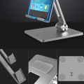 Miniatyrbild 10 av 11: Tablettställ Fällbart tabletthållare Bordsställ i aluminium Dubbel justerbar vinkel 180° Halkfri för Mini/Air Silver
