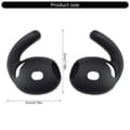 Miniatyrbilde 5 av 8: Ørepropper for 4 Øretelefoner Erstatning Ørepropper Ørehette Øreplugg Black 1 pair