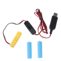 Miniatyrbild 1 av 11: USB till för DC-kabel för AA-batteri, USB power med strömbrytare Byt ut 3st 1,5V AA LR6 AM3-batterier för LED St 2M