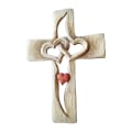 Miniatyrbild 1 av 7: Snidat trä Kors sammanflätade hjärtan Bordskorsdekorationer Väggkors Religiösa kristna krucifix Kyrkandekoration
