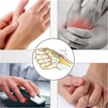 Miniatyrbild 7 av 11: Magnetisk terapi Självuppvärmande handledsstöd Bälte Wrap Uppvärmd handvärmare Kompression Smärtlindring Armbandsbälte