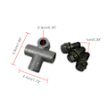 Miniatyrbillede 4 af 6: Slangeadapter Hydraulisk 3-vejs Bremsslangeadapter Rørkobling T-stykke 10mm Bolt ATV'er