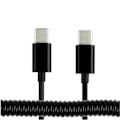 Miniatyrbild 6 av 8: Upprullad USB C till USB C-kabel, fjäder typ C hane till typ C hane laddningssladd för snabb dataöverföring och power 2.68m