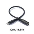 Miniatyrbillede 4 af 6: Type C Han til DC5521 5.5x2.1mm Hun Stik USB C Strømadapter