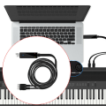 Miniatyrbild 3 av 7: USB IN-OUT MIDI-kabel One In One Out-gränssnitt Linjekonverterare PC till musiktangentbord Adaptersladd 2 meter Längd