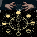 Miniatyrbild 8 av 11: Fyrkantig form Pendel spådom Altare Bordsduk Brädspel Tarot Pad Rune Duk Astrologi Oracles Brädspelsmatta B60