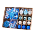 Miniatyrbild 1 av 10: Christmas Ball Tree Topper Star 73st/kartong Färgglada julgranshängande prydnader för semesterbröllopshem 1