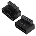 Miniatyrbild 10 av 11: Dator Moderkort Header Adapter USB 3.0 19P/20P 90 Degree L rätvinkel Desktop Converter Moderkort Converter B