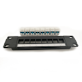 Miniatyrbild 8 av 11: 8-portars rak genom LC optisk fiberpatchpanel RJ45 nätverkskabeladapter Jack Ethernet distributionsram UTP 19"