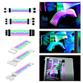 Miniatyrbild 2 av 11: PC- case- PSU-förlängning RGB-kabel 24Pin PCI-E GPU 8PinX2,8PinX3 Neon-Color Line ARGB Streamer- Transfer Adapter 5V3Pin Black 24p