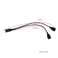 Miniatyrbild 8 av 8: USB 2.0 Typ A 1 hane till 2 hona Y-Splitter Data Sync Laddningsförlängningskabel