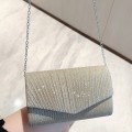 Miniatyrbild 9 av 11: Kvällsväska Glitter Party Bröllopsväska Dam Kedja Axelrem Crossbody-väska Matchande clutchväska för bal Gold