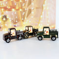 Miniatyrbild 8 av 11: Mini lykta tomte kör bil Små lyktor för inomhus utomhus juldekoration Heminredning Batteridriven Red