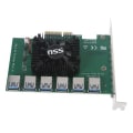 Miniatyrbild 6 av 11: PCI-E till PCI-E Adapter 1 till 6 PCI-Express Slot 4x till 16x USB 3.0 Special Mining Riser Card Pcie Extender för BTC Mining