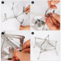 Miniatyrbild 11 av 11: Utomhuscamping Mini Campfire Fire Pit Rack Rostfritt stål hopfällbart mesh Mesh large