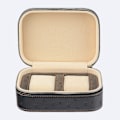 Miniatyrbild 6 av 11: Microfiber Läder Watch Box Bärbar Watch Storage Box Europeisk Watch Box Mekanisk Watch Storage Box Watch Box Black - Watch ring bit