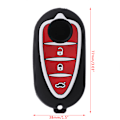 Miniatyrbillede 6 af 6: 3 Knapper Silikone Bil Nøgle FOB Etui til Alfa Myth 159 GTO Myth til Giuli