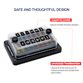 Miniatyrbillede 6 af 11: Bladsikringsboks Blokholder 12 Vejs LED Lysindikation Bolt Forbindelsesterminaler