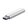Miniatyrbild 10 av 11: Aluminium USB Hub 3 Port USB 3.0 Adapter Extension USB 2.0 Dock Station UltraSlim Portable Data Hub USB Splitter Gray