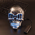 Miniatyrbild 6 av 10: LED Glödande Masker Skull Shape Ljusmask Dansfester Bar Dance Mask PP Masker