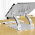 Miniatyrbild 3 av 7: Bärbar datorställ Justerbart notebookställ i aluminiumlegering för 11-17,3 tum bärbar bärbar bärbar datorhållare Grey