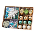 Miniatyrbild 1 av 10: Christmas Ball Tree Topper Star 73st/kartong Färgglada julgranshängande prydnader för semesterbröllopshem 4