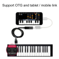 Miniatyrbild 5 av 7: USB IN-OUT MIDI-kabel One In One Out-gränssnitt Linjekonverterare PC till musiktangentbord Adaptersladd 2 meter Längd