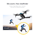 Miniatyrbild 8 av 11: Mini Drone Vikbar höjdfixerad UAV 4k Dual Camera Antennfjärrkontroll Flygplan Quadcopter för barn Julklapp Gray Dual 4K