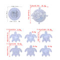 Miniatyrbild 9 av 10: 1 set för Turtle Wind Chime Hänge Drop Lim Form Diy för Turtle Wind Chime Vardagsrum Vägghänge Dekoration Silikon