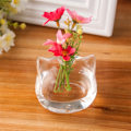 Miniatyrbild 7 av 11: Söt för katt för huvudform Klart glas Vas Flaska Blomflaska Växter Flaska Glas Material för hemväxt Blomma Dec L