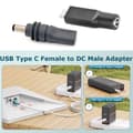 Miniatyrbilde 8 av 9: DC5521 til USB C Strømkabeladapter 5,5x2,1 mm til Type C-kontakt PD20V