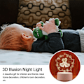 Miniatyrbillede 5 af 7: 3D Illusion Night Light LED Neon-skiltlampe 3 3 3