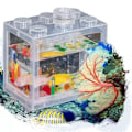Miniatyrbillede 5 af 10: Betta Fish Tank Building Block Aquarium SORT SORT black