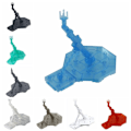 Miniatyrbillede 4 af 10: Model Figur Bracket Display Stand TRANSPARENT RØD TRANSPARENT Transparent Red
