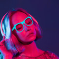 Pikkukuva 4 / 10: 5kpl Luminous Glasses Glow Glasses ROSE RED ROUND ROUND rose red round-round