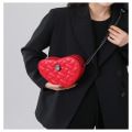 Miniatyrbild 9 av 10: Eagle Head Chain Bag Rhombus Brodered Thread Bag ROSE RED rose red