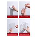 Miniatyrbild 3 av 10: Väggmonterad förvaringslåda Smink förvaringskorg TRANSPARENT Transparent