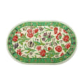 Pikkukuva 1 / 10: Nukkekotimatto Miniatyyri kudontamatto GREEN OVAL OVAL green oval-oval