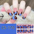 Miniatyrbillede 5 af 10: Franske neglemærkater Nail Art Sticker 9 9 9