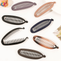 Miniatyrbillede 8 af 10: Fiskeformet Hårnål Hestehale Banan Hårklemme LILLA MAT MAT Purple Matte-Matte