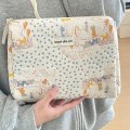 Miniatyrbillede 3 af 7: Blomstret puffet quiltet makeuptaske Stor rejsekosmetiktaske A A A