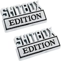 Miniatyrbild 6 av 6: 2 st Shitbox Edition Emblem 3D Letter Bil Emblem Badge Metall