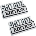 Miniatyrbillede 6 af 6: 2 Stk Shitbox Edition Emblemer 3D Brev Bil Emblem Badge Metal